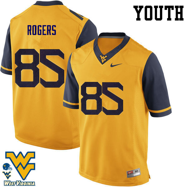 NCAA Youth Ricky Rogers West Virginia Mountaineers Gold #85 Nike Stitched Football College Authentic Jersey IO23I54SX